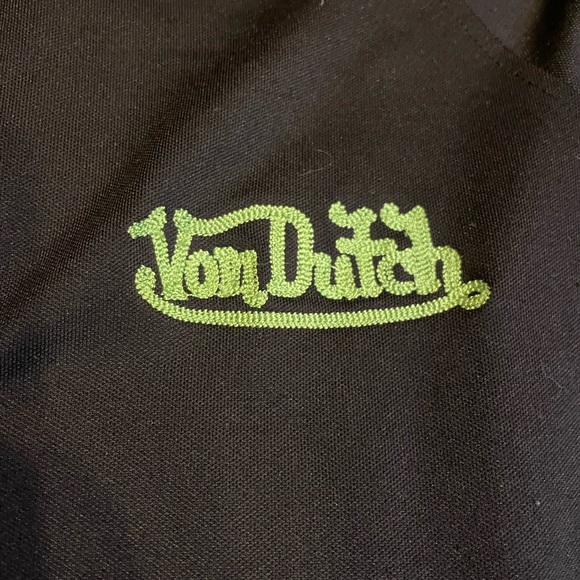 Von Dutch Black and Green Track Jacket - Picture 2 of 9